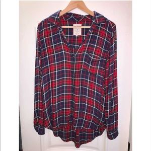 American Eagle- Red and blue flannel